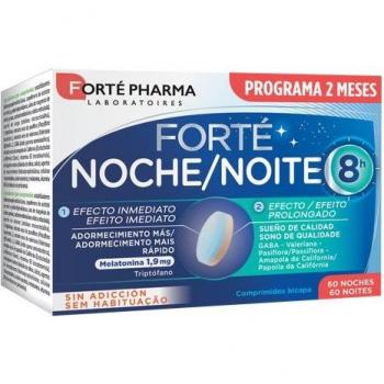 Forté Noche Forte Pharma - Suplemento de melatonina, 30 comprimidos, acción de 8 horas, ayuda a conciliar el sueño y mejorar la calidad del descanso