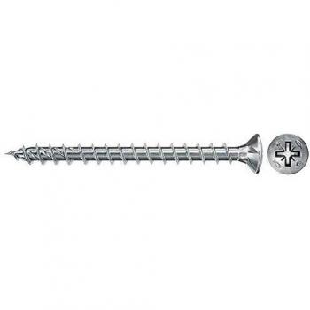 Tornillo Fischer Power-Fast II para Aglomerado - 4,5x16 mm, Rápido y Versátil - Caja de 200 Unidades
