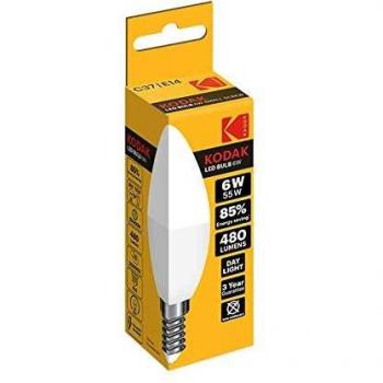 BOMBILLA KODAK FILAMENTO CRISTAL C37 E14 470LM CALIDO 3000K 4W40W NO REGULABLE