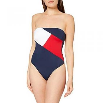 Tommy Hilfiger Bandeau One-Piece Rp Pijama de una Pieza, Azul