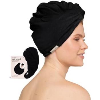 Kitsch Eco-Friendly Quick Dry Microfiber Hair Towel - Black