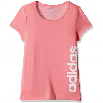 adidas Yg Ess Lin Tee - Camiseta para niñas de 7-8 años, multicolor