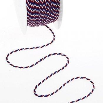Deko und Band Cordel Multi Color – Azul de Color Rojo de Color Blanco – 2 mm – 100 m – 211010 114