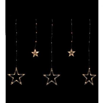 Cortina Navideña de 3 metros con 12 Estrellas Luminosas de Guirma