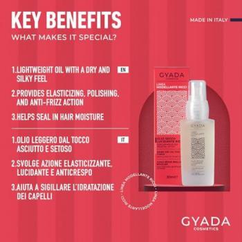 Aceite Seco Iluminante para Rizos Gyada Cosmetics, 30 ml Unisex