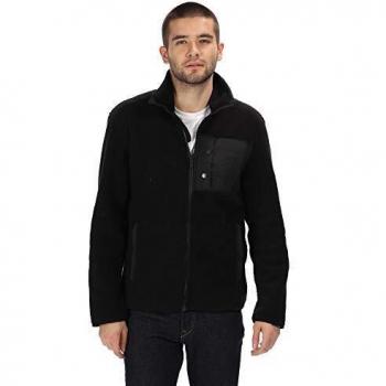 Regatta Cayo - Forro polar para hombre con cremallera completa, Hombre, Forro polar, RMA389 82690, negro / negro, XXL