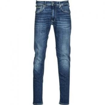 Pepe Jeans Vaqueros Hombre - Stanley, corte recto y pernera cónica en denim azul desgastado de largo 32
