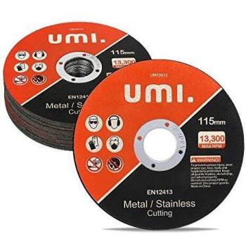 Amazon Brand - Umi Discos de Corte, 20 Pedazos, 115 mm 1.2 mm 22 mm, para Metal y INOX，hasta 13.300 RPM，compatible con todas las amoladoras angulares de 115 mm
