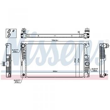 Radiador de refrigeración del motor NISSENS 60842