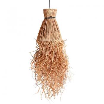 Lámpara de Techo Kasses de Fibra Natural en color Natural de 32x32x93cm