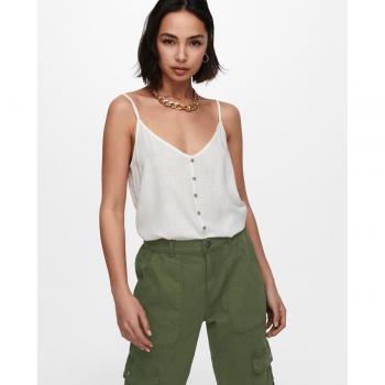 Only - Top de mujer de tirantes con elegantes rayas horizontales
