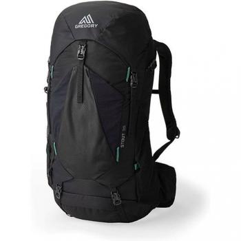 Mochila de senderismo para hombre Gregory Stout 35L, color negro intenso, capacidad de 35 litros, diseño ergonómico, sistema de suspensión AirFlow para ventilación y comodidad, múltiples compartimentos y bolsillos para organización,
