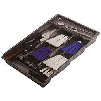 Organizador de Cubiertos Bella Plus - Bandeja 43.6x28.7x7.13cm - Almacenamiento Eficiente y Práctico - Cajones Ordenados - Fácil de Limpiar y Usar