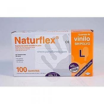 Guante Vinilo 100 U T-L S/Polvo Naturfle