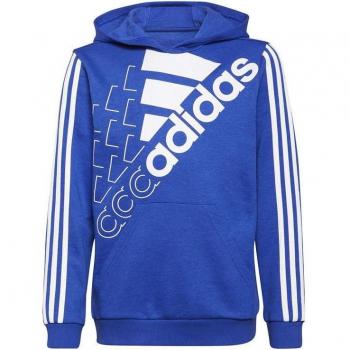 Sudadera con Capucha Adidas Essentials Logo para Niño en Color Azul Royal, Bolsillo Tipo Canguro