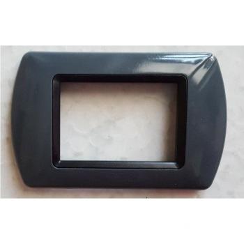 Placchette ABS Compatibles para Serie Living International - Placa Gris Oscuro - 4 Foros