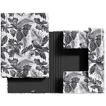 Miquel Rius - Carpeta cartón solapas A4, Tropical Black/White