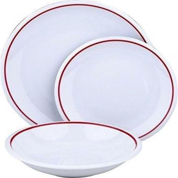 Brunchfield Trendy Red - Vajilla de 18 piezas en porcelana