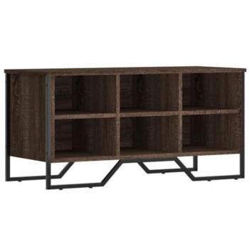 Zapatero de madera de ingeniería marrón roble 90x38x45,5 cm
