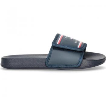 Chanclas de Niño TOMMY HILFIGER MAXI VELCRO POOL SLIDE BLUE modelo B0-32934-1172800 - MARINO