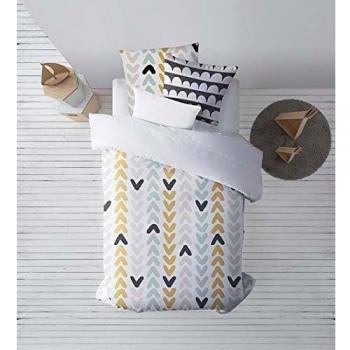 RIPSHOP - Funda nórdica de algodón percal de 175 Hilos - Cama de 90 x 190/200 cm | Tokyo - Chevron