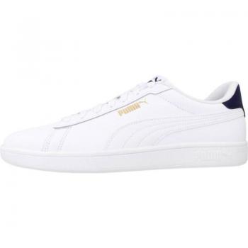 Puma Smash 3.0 L - Zapatillas Hombre - Blanco - Piel - Tacón Plano