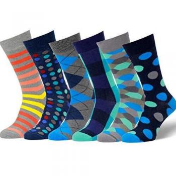 Easton Marlowe 6 PR Calcetines Estampados Hombre - 6pk #21, mixed - neutral main colors, 43-46 EU shoe size