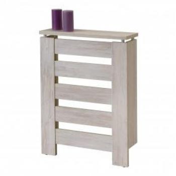 Mueble Cubre Radiador Estrecho y Elegante Serie Victoria 3062 Topkit, Medidas 84x60x20, Color Blanco Mozart