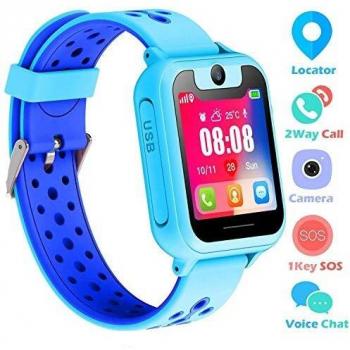 Supoggy Kids Smart Watch Phone LBS Tracker Smart Watch para niños de 3 a 12 años Niños SOS Cámara Pantalla táctil Juego Actividad al Aire Libre Juguetes Regalo para niños para iOS/Android