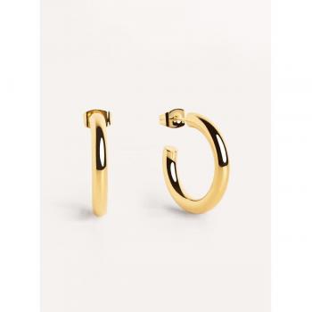 Pendientes Aro Nairobi en Latón con Baño de Oro de 18 Kt