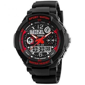 Reloj para niños, Reloj para niños para niños de 6 a 17 años Reloj de Pulsera analógico Digital Multifuncional para Deportes al Aire Libre con Alarma de luz LED y Fecha de Calendario