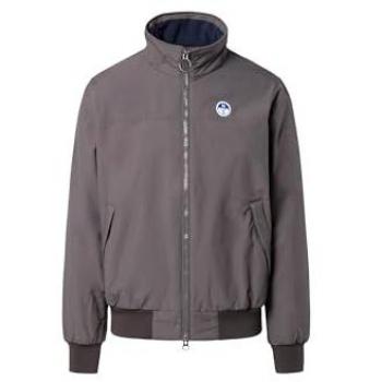 North Sails Men's Original Gray Sailor Bomber Jacket - Casual Polyamide, Size L