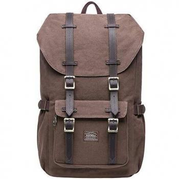 KAUKKO Mochilas Tipo Casual Compartimento para 15 Portátil 22 litros Café