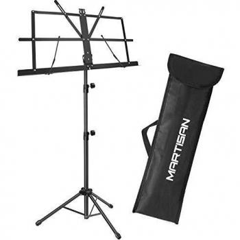 MARTISAN Atril para Partitura Plegable Portátil Musica Metalico Soporte de Ajustables con Bolsa de Transporte