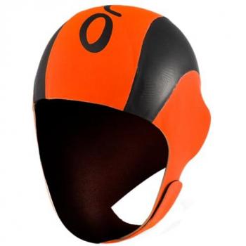 Gorro de natación Orca Neo negro naranja - XXL, Gorro de neopreno para nadar Orca, Gorro de natación ORCA Neopreno - Color Naranja Hi-Vis, Materiales: 100% Neop
