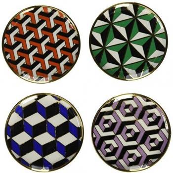 Jonathan Adler Versailles Gold-Plated Coaster Set (4-Piece)