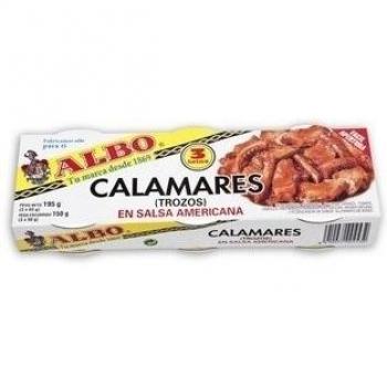 Calamares Trozos En Salsa Americana Albo 195 Gr