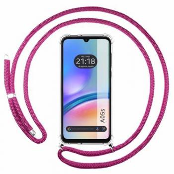 Funda Colgante Transparente Rosa Fucsia para Samsung Galaxy A05s
