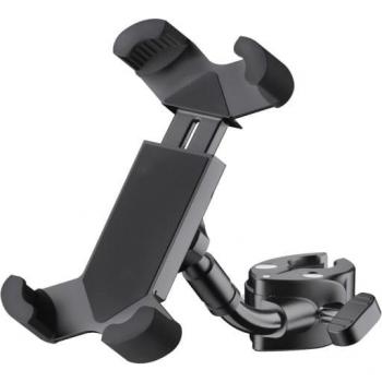 K&M 19755 Smartphone Holder with Clamp - Black, for Microphone Stands and Tripods