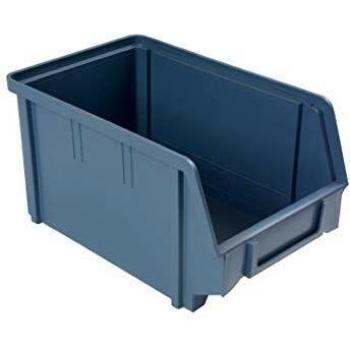 Contenedor Apilable Boca de Lobo 146x237x124 mm en Polipropileno Azul