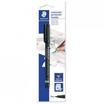 Staedtler Lumocolor Laundry Permanent Fabric Markers Fine Point Pack of 3 Black
