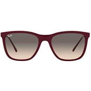 Ray-Ban RB4344 653432 Unisex Square Sunglasses in Red Cherry with Clear Gradient Grey Lenses, Size 56mm