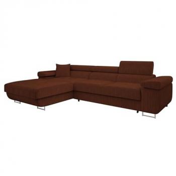 Sofá rinconero Comfivo S102 con función de descanso y caja de ropa de cama, 280x170x70cm