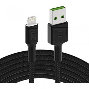 Green Cell KABGC12 Cable de Conector Lightning 2m Negro