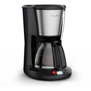 Cafetera Filtrante Programable Moulinex 10-15 Tazas 1000W con Función de Mantenimiento en Caliente