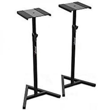 Soporte de Suelo para Altavoces - Neo SM5 - Altura hasta 119cm - Soporta 20kg - Soporte para Monitores de Estudio - Almohadillas Antideslizantes - Base Superior 23 x 23cm - Audibax