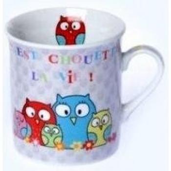Mini-taza de café, diseño de chouette la Vie