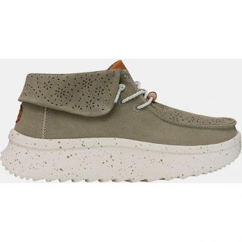 HeyDude Women's Suede Lace-Up Ankle Boots - Green