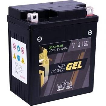 Batería de Gel para Moto Intact YTX7L-BS 12V 6Ah - Mayor Potencia de Arranque