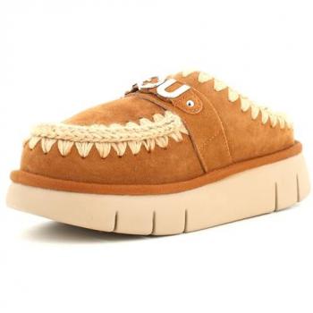 MOU Bounce Clog Metal Logo Women's Slippers Brown Size 6 US